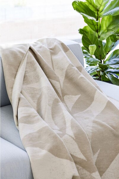 DEKORATIVNA ODEJA DECKE 140/200 cm bež
