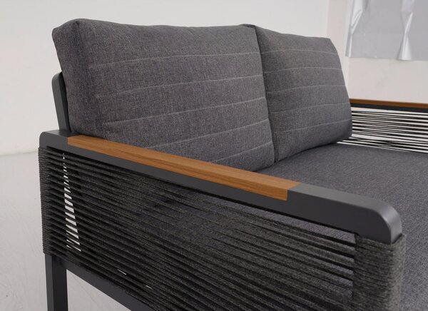 LOUNGE ZOFA tkanina aluminij