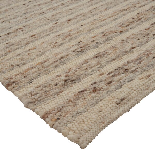 ROČNO TKANA PREPROGA Nova 70/130 cm tkano krem barve