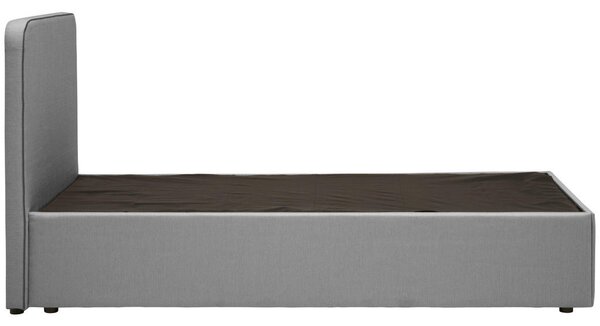 POSTELJA Z VZMETNICO 90 cm x 200 cm , tekstil svetlo siva