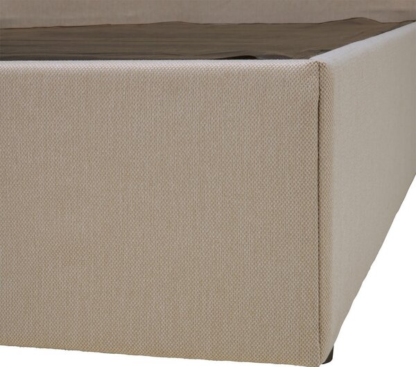 POSTELJA Z VZMETNICO 120 cm x 200 cm , tekstil bež