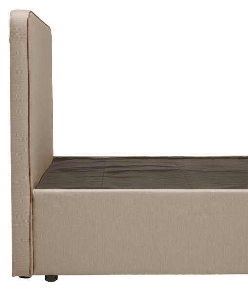 POSTELJA Z VZMETNICO 120 cm x 200 cm , tekstil bež