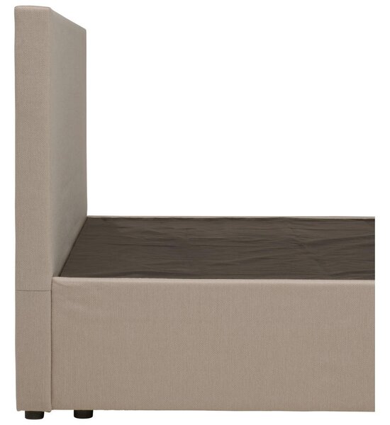 POSTELJA Z VZMETNICO 180 cm x 200 cm , tekstil peščene barve