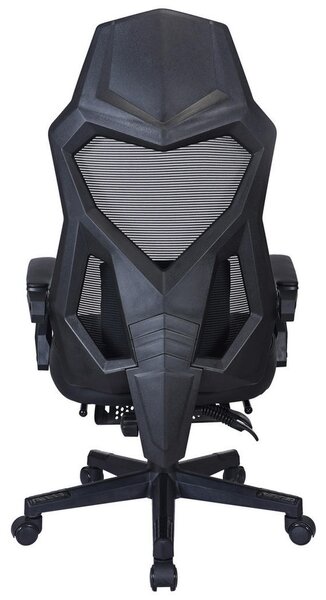 GAMING STOL kovina, umetna masa, tekstil črna