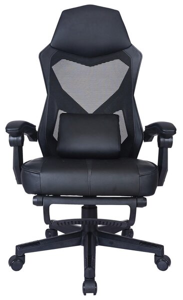 GAMING STOL kovina, umetna masa, tekstil črna