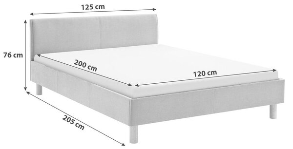 OBLAZINJENA POSTELJA 120 cm x 200 cm , tekstil starinsko roza