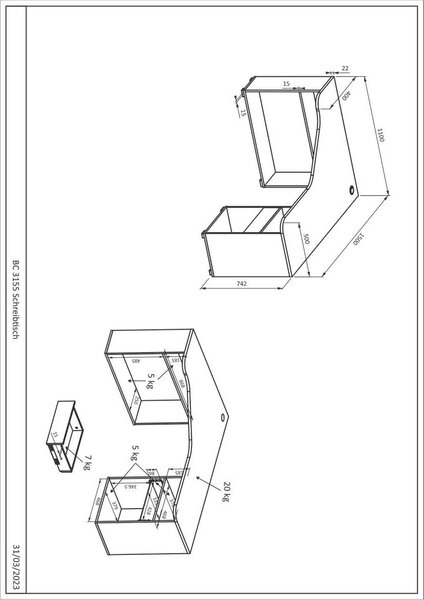GAMING MIZA leseni material črna