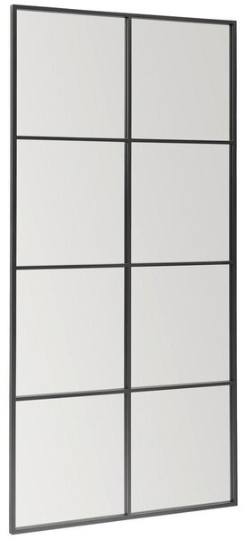 STENSKO OGLEDALO, 90/180/2,6 cm kovina, steklo, leseni material