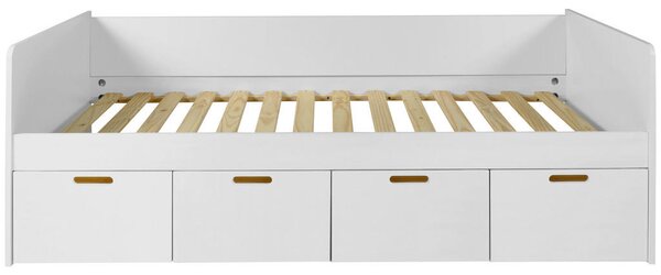 POSTELJA S PREDALOM 90,0 cm x 200,0 cm , bela
