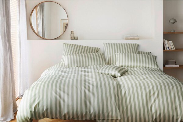 POSTELJNINA STUDIO LINE 140/200 cm mako saten zelena