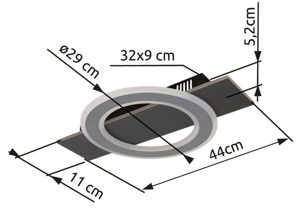 STROPNA LED-SVETILKA JAYDEN 1000 lm 3000 K 230 V