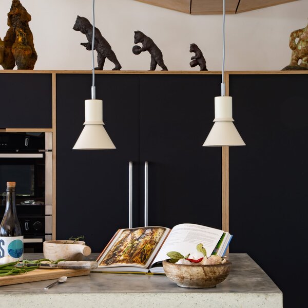 Anglepoise viseča svetilka tipa 80, bež, Ø 15 cm, kovina, zatemnjen, Bež, Kuhinja, Aluminij, Dizajn