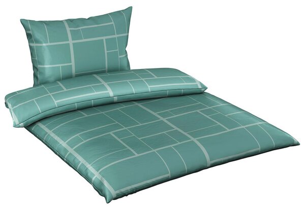 POSTELJNINA ALINE 140/200 cm saten žadasto zelena