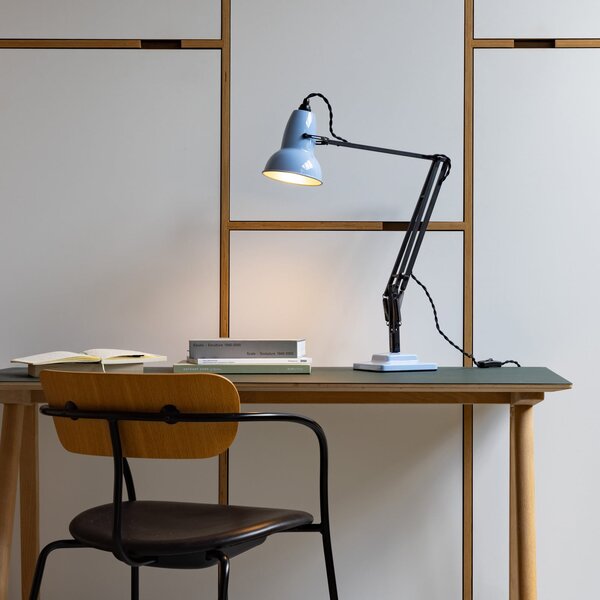 Anglepoise Namizna svetilka Original 1227, opalno modra/črna, 49 cm, Črna, Študija / pisarna, Aluminij, Dizajn