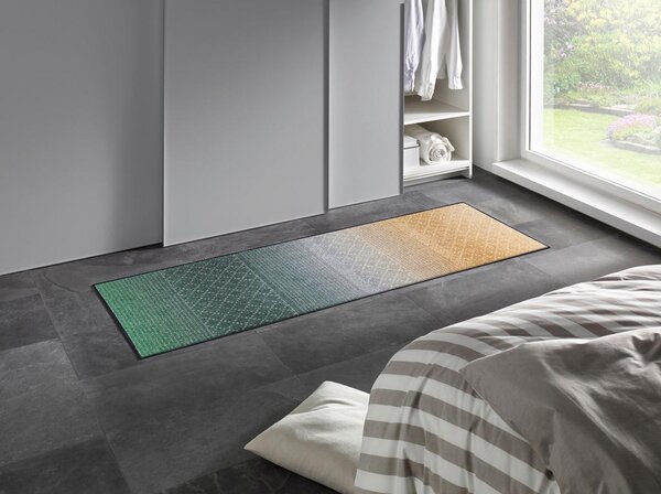 TEKAČ Green Desert 60/180 cm potiskano siva, zelena, bež