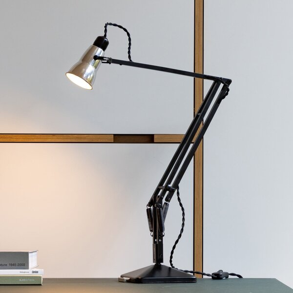 Anglepoise Namizna svetilka Original 315, srebrna/črna, Črna, Študija / pisarna, Aluminij, Dizajn