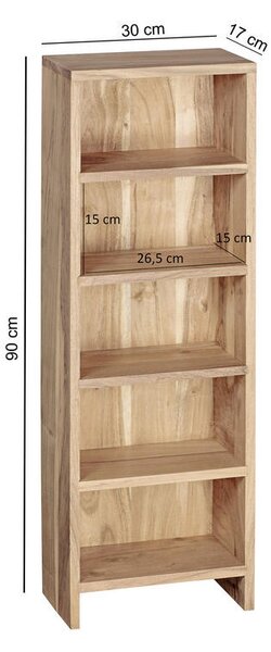 REGAL ZA CD-JE 30/90/17 cm barve akacije