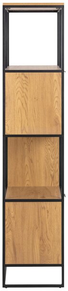 REGAL 85/183/40 cm črna, divji hrast