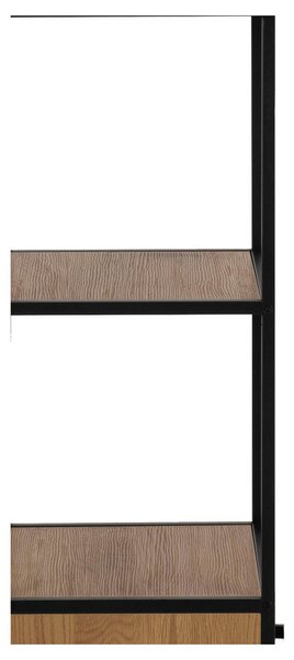REGAL 42/185/35 cm črna, divji hrast