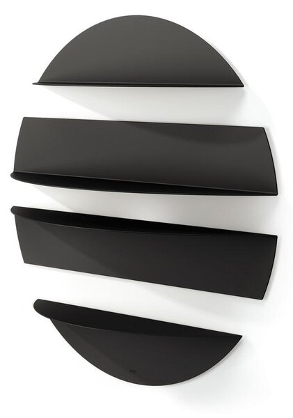 STENSKI REGAL 76/76/19 cm črna