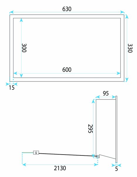 Kopalniška nišna polica LED 30x60 Brush Copper
