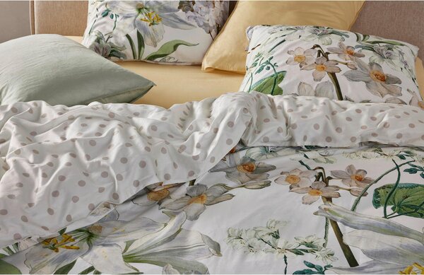 POSTELJNINA ROSALEE 135/200 cm saten bela