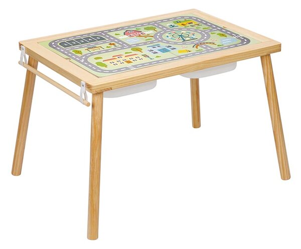 TookyToy Lesena senzorična miza za otroke