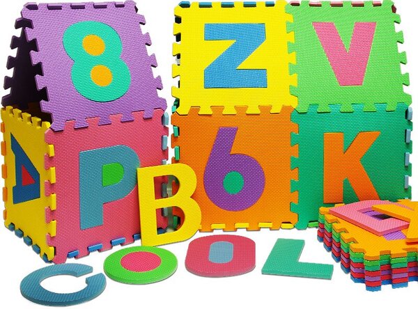 Penasta podloga za otroke PUZZLE, 86 kosov, večbarvna Spielwerk