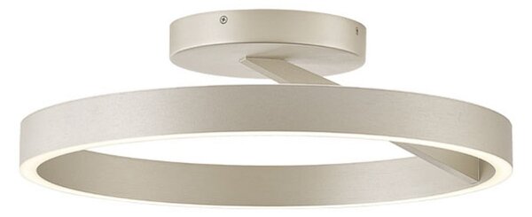Viokef LED-stropna svetilka Saturn, premer 40 cm, kremno-srebrna, kovinska, zatemnjen, Bež, Dnevna soba / jedilnica, Kovina, Sodobni