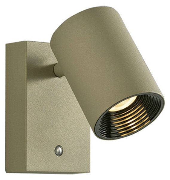 Viokef LED-stenna svetilka Melina, olivno zelena, izstop 12 cm, kovinska, z možnostjo, zatemnjen, Zelena, Dnevna soba / jedilnica, Aluminij, Sodobni