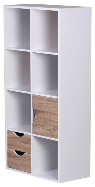 REGAL 60/120/29 cm bela, barve hrasta
