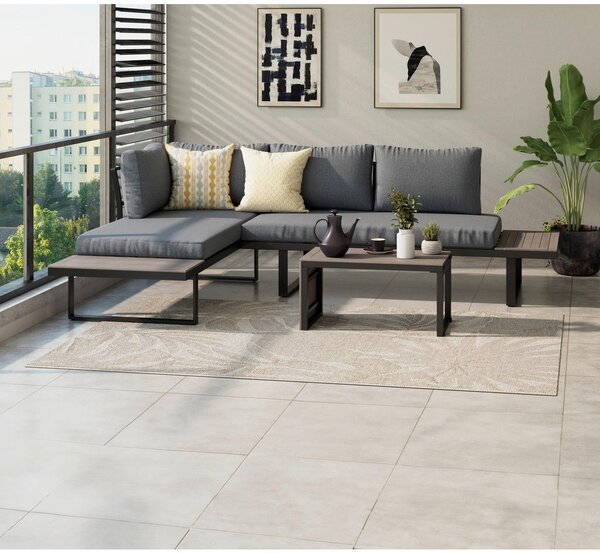 LOUNGE GARNITURA tkanina aluminij