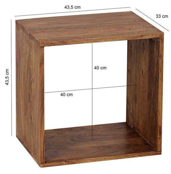 REGAL 43,5/43,5/33 cm barve indijskega rožnega lesa