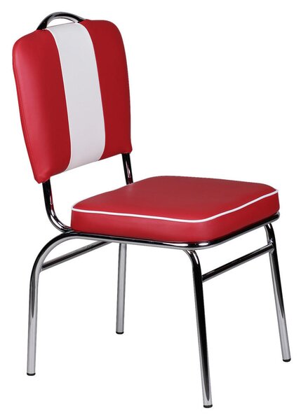 STOL, umetna masa rdeča, bela