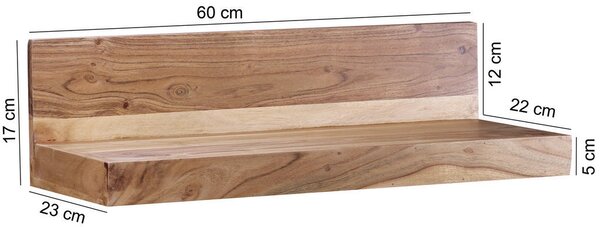 STENSKI REGAL 60/17/23 cm barve akacije