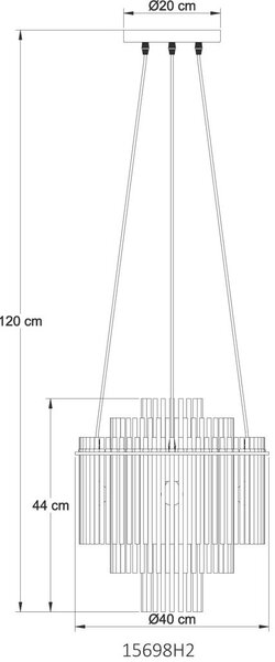 VISEČA SVETILKA GORLEY 40/120 cm E14