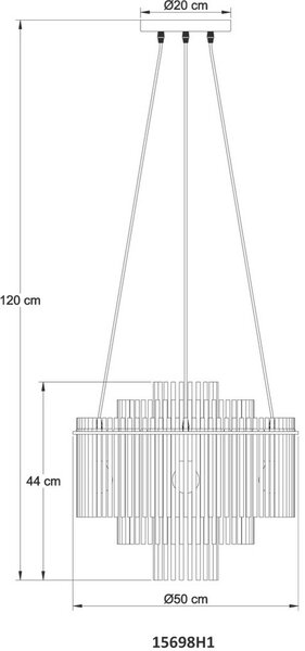 VISEČA SVETILKA GORLEY 50/120 cm E27