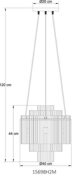 VISEČA SVETILKA GORLEY 40/120 cm E14