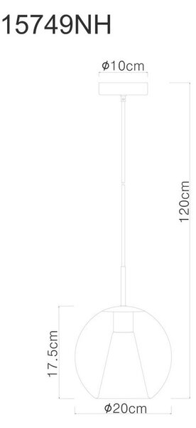 VISEČA SVETILKA BARRY 20/120 cm E27
