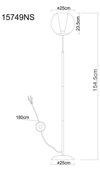 STOJEČA SVETILKA BARRY 25/154,5 cm