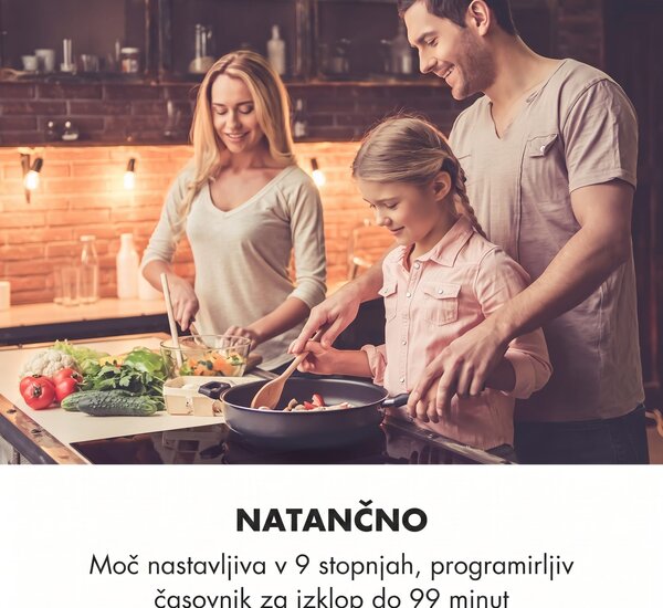 Klarstein Delicatessa 3 Flex, indukcijska kuhalna plošča, 3 plošče, 6600 W, steklokeramika, črna