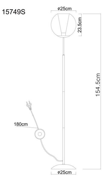 STOJEČA SVETILKA BARRY 25/154,5 cm