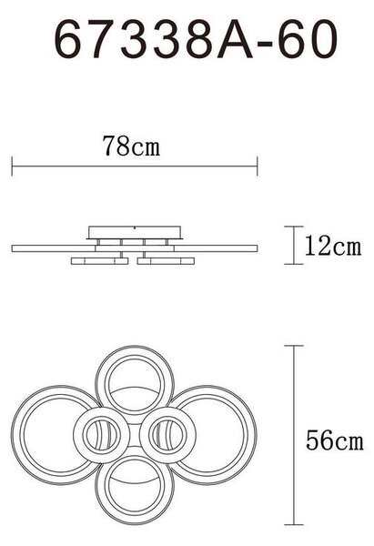 STROPNA LED-SVETILKA KORA 2700-6000 K 230 V