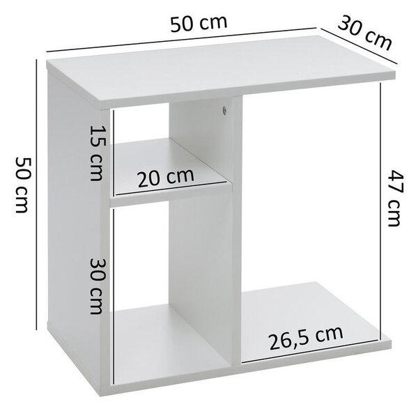 MIZICA, 50/50/30 cm bela