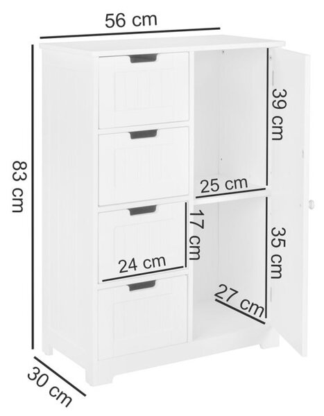 SREDNJE VISOKA OMARA 56/83/30 cm