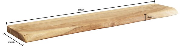 STENSKI REGAL 80/4/25 cm barve akacije