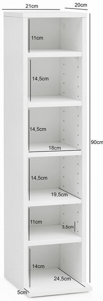 REGAL ZA CD-JE 21/90/20 cm bela