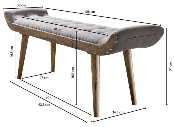 KLOP BREZ NASLONA, tekstil siva