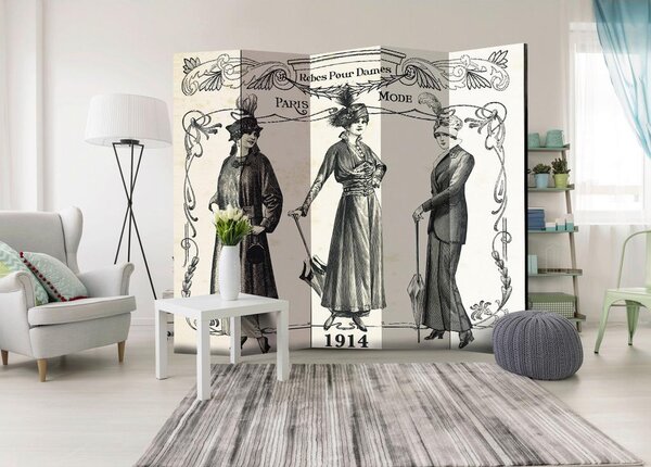 Artgeist Paravan Dress 1914 I, 5-Delni, Dvostranski