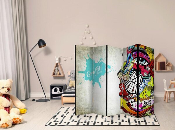 Artgeist Paravan Graffity Beauty I, 5-Delni, Dvostranski